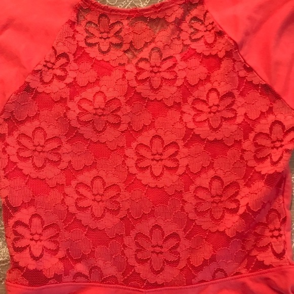 Hollister Coral Fit n Flare Dress Medium - Picture 4 of 6